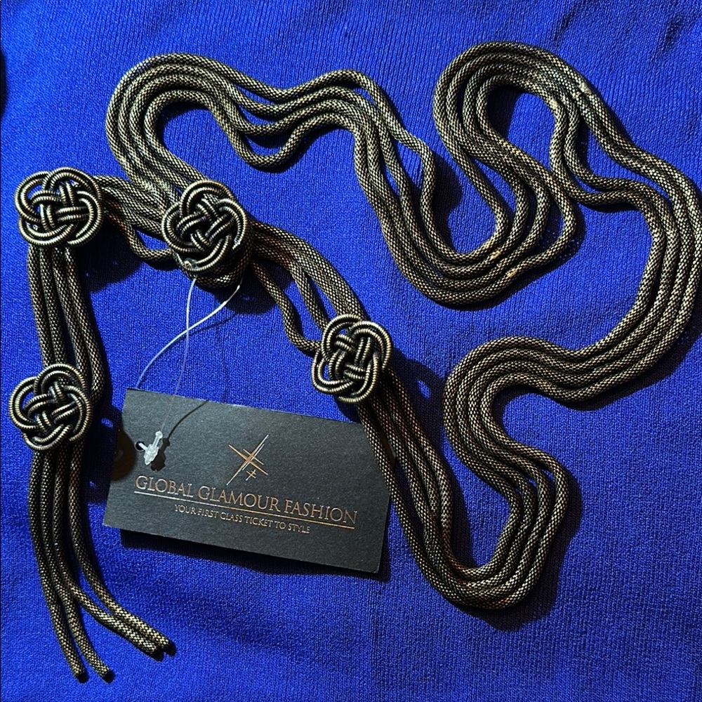 Knot Belt Gold/Black color tone